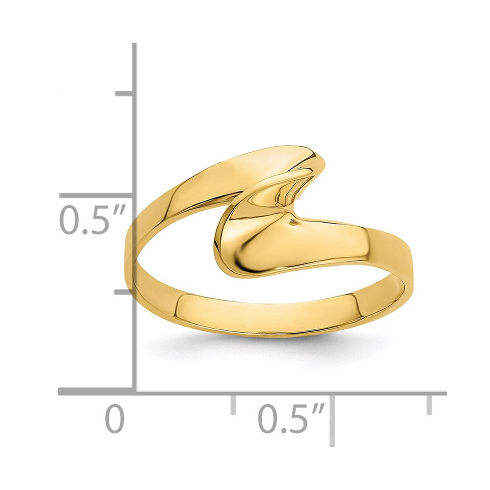 14K Yellow Gold Freeform Swirl Ring