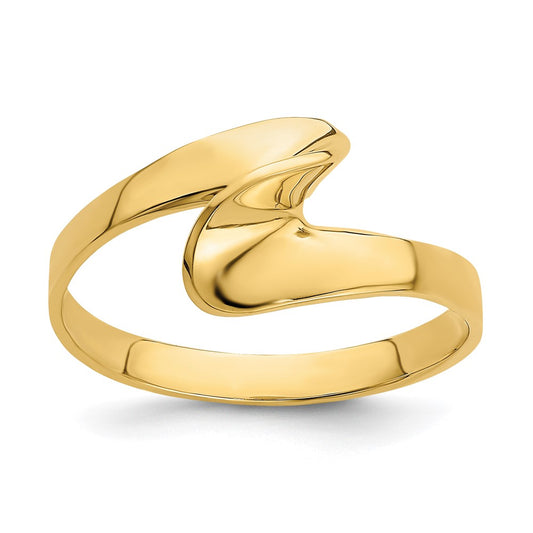 14K Yellow Gold Freeform Swirl Ring