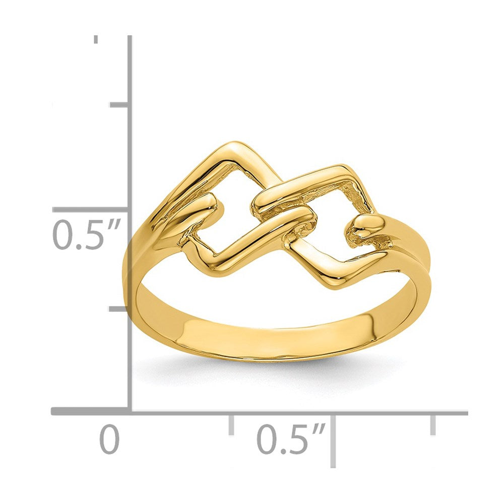 14K Yellow Gold Freeform Knot Ring