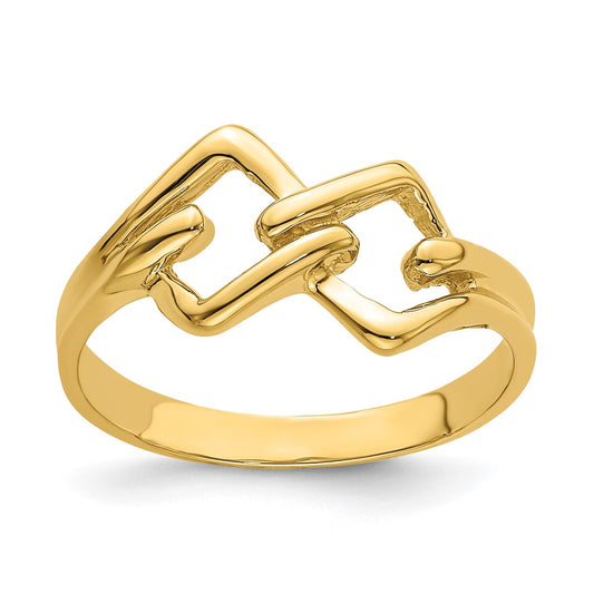 14K Yellow Gold Freeform Knot Ring