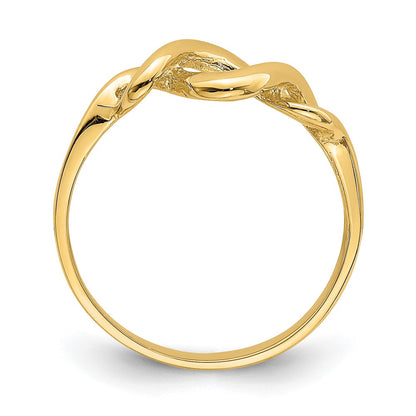 14K Yellow Gold Knot Freeform Ring