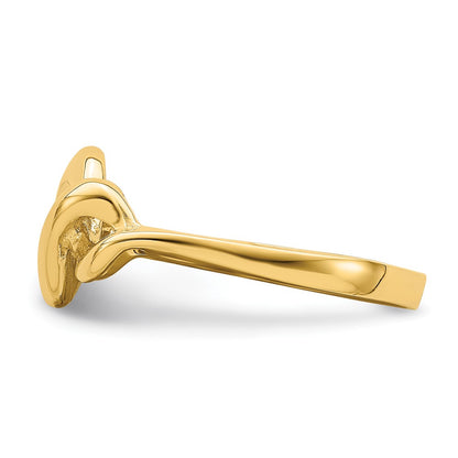 14K Yellow Gold Knot Freeform Ring