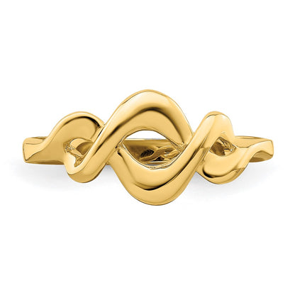 14K Yellow Gold Knot Freeform Ring