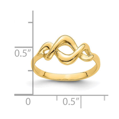 14K Yellow Gold Knot Freeform Ring
