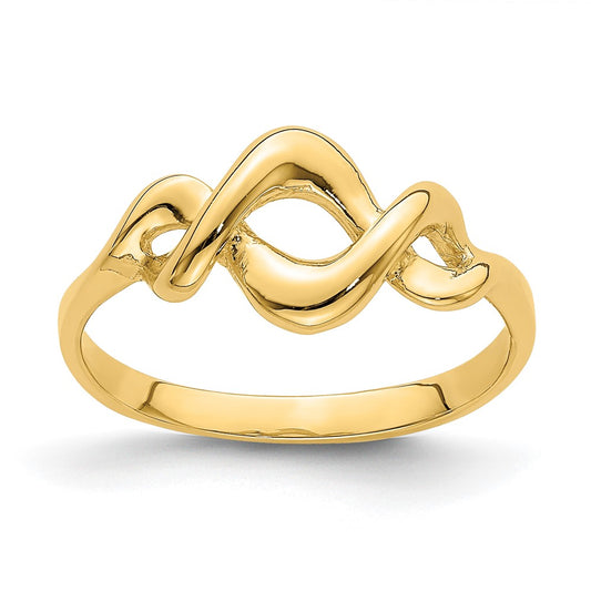 14K Yellow Gold Knot Freeform Ring
