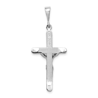 14k White Gold Crucifix Pendant