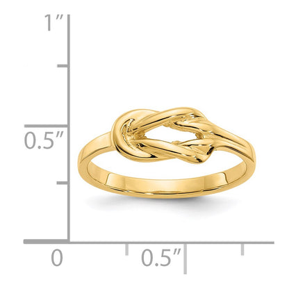 14K Yellow Gold Freeform Knot Ring