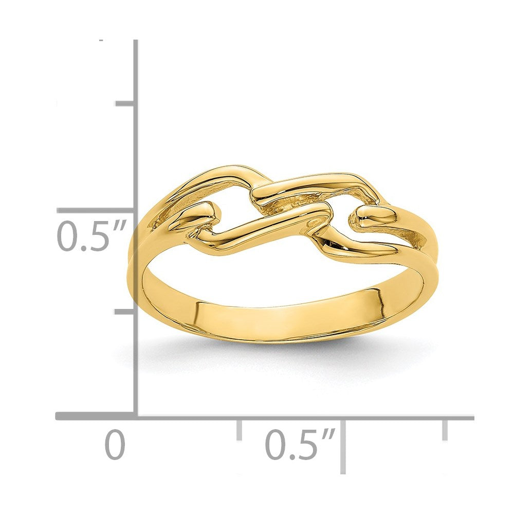 14K Yellow Gold Freeform Knot Ring
