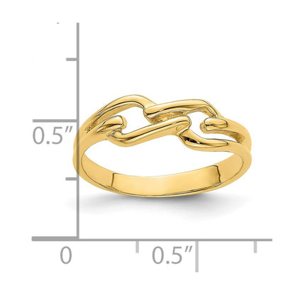 14K Yellow Gold Freeform Knot Ring
