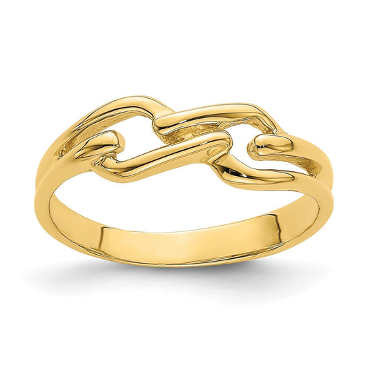 14K Yellow Gold Freeform Knot Ring
