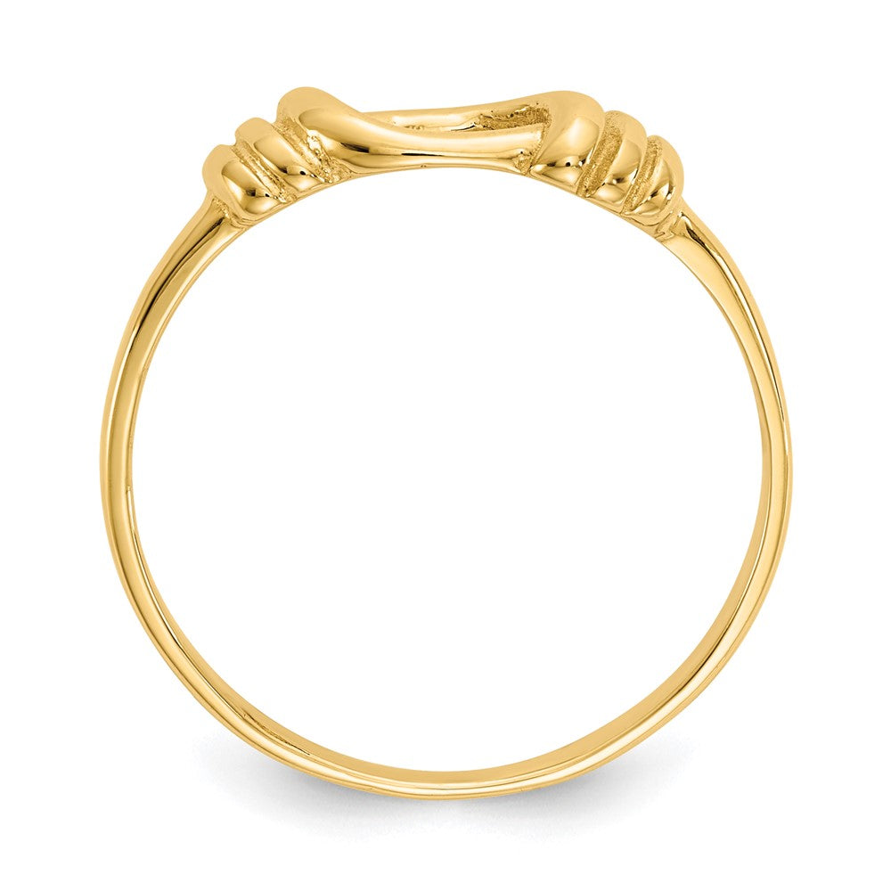 14K Yellow Gold Love Knot Band