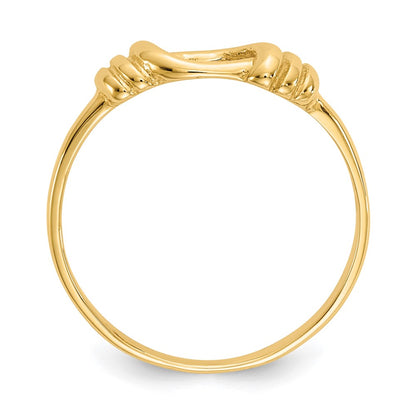 14K Yellow Gold Love Knot Band