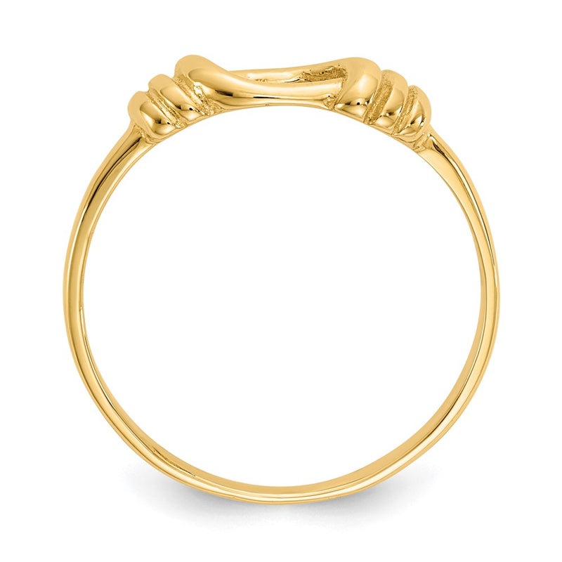 14K Yellow Gold Love Knot Band