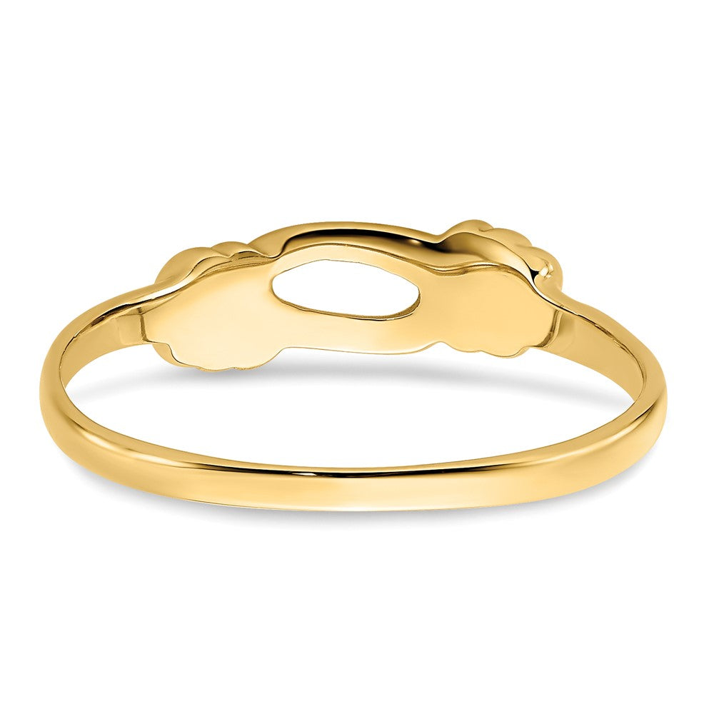 14K Yellow Gold Love Knot Band