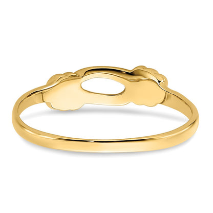 14K Yellow Gold Love Knot Band