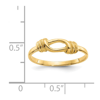 14K Yellow Gold Love Knot Band