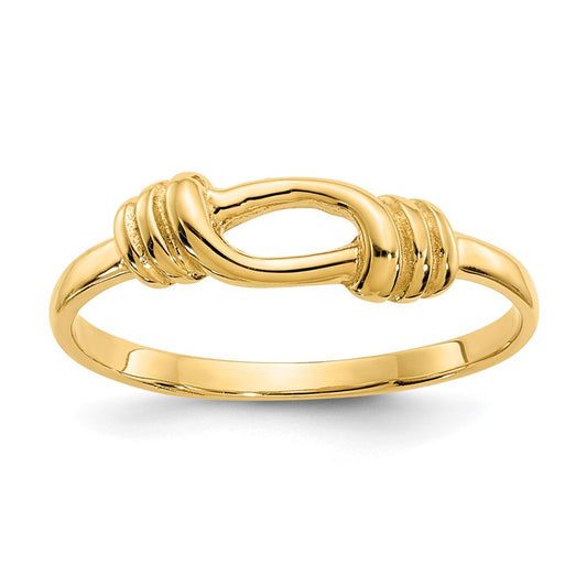 14K Yellow Gold Love Knot Band