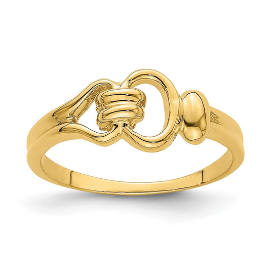 14K Yellow Gold Freeform Knot Ring