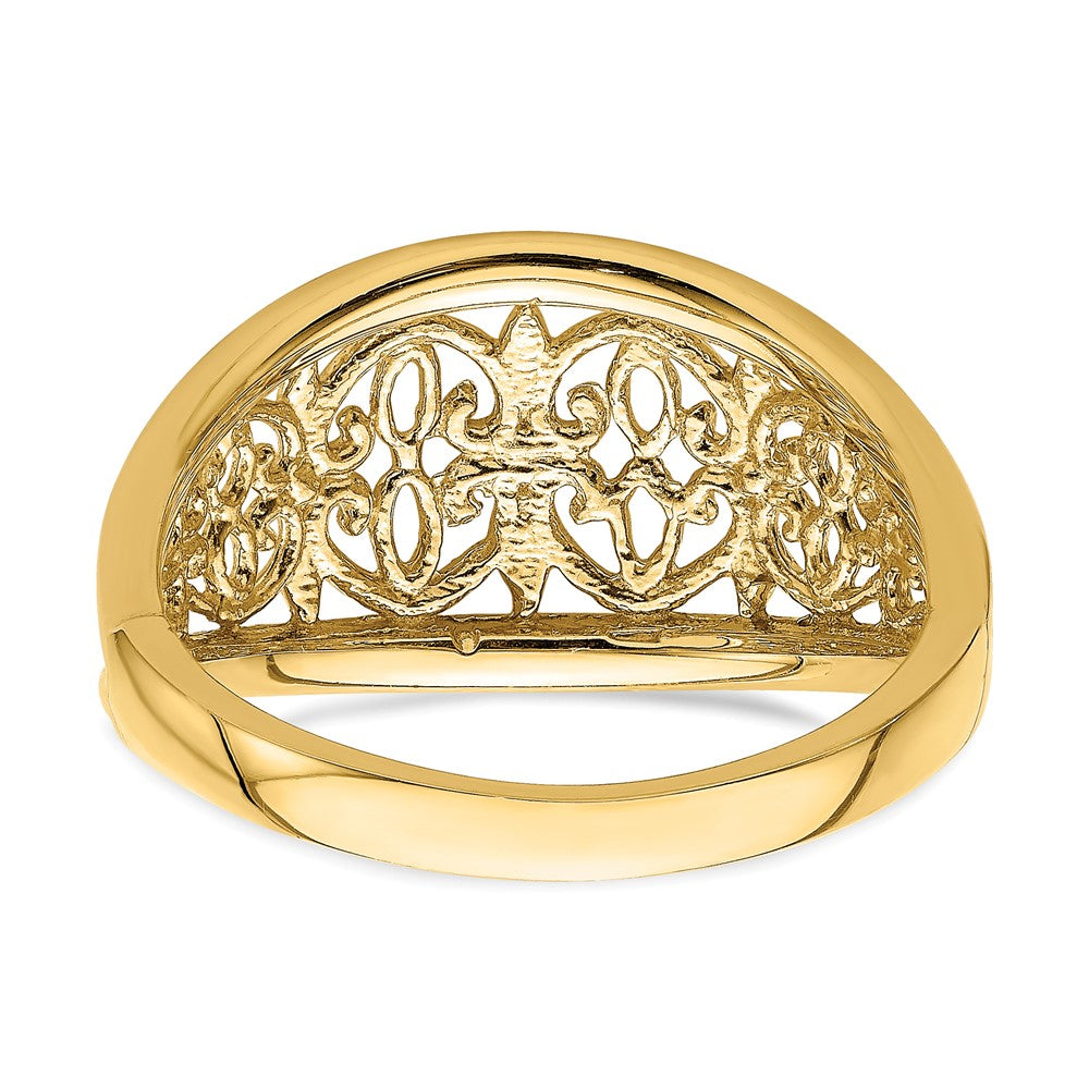 14K Yellow Gold Cut-Out Tapered Edge Ring