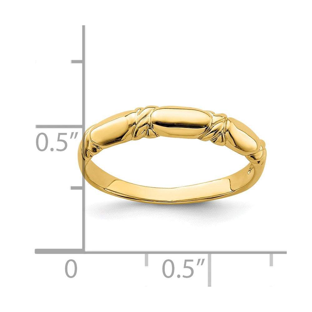 14K Yellow Gold Twist Design Ring