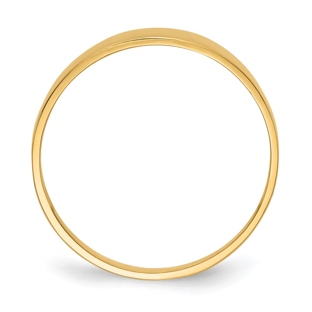 14K Yellow Gold 3-6mm Flat-top Tapered Cigar Band Ring