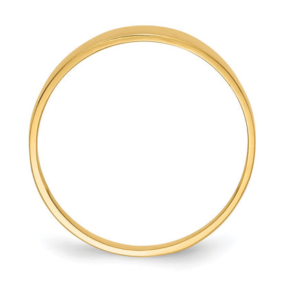 14K Yellow Gold 3-6mm Flat-top Tapered Cigar Band Ring