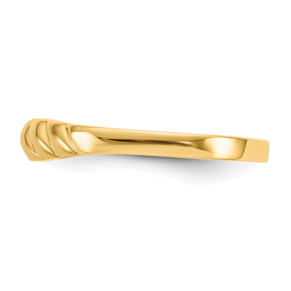 14K Yellow Gold Polished Valley Dome Ring