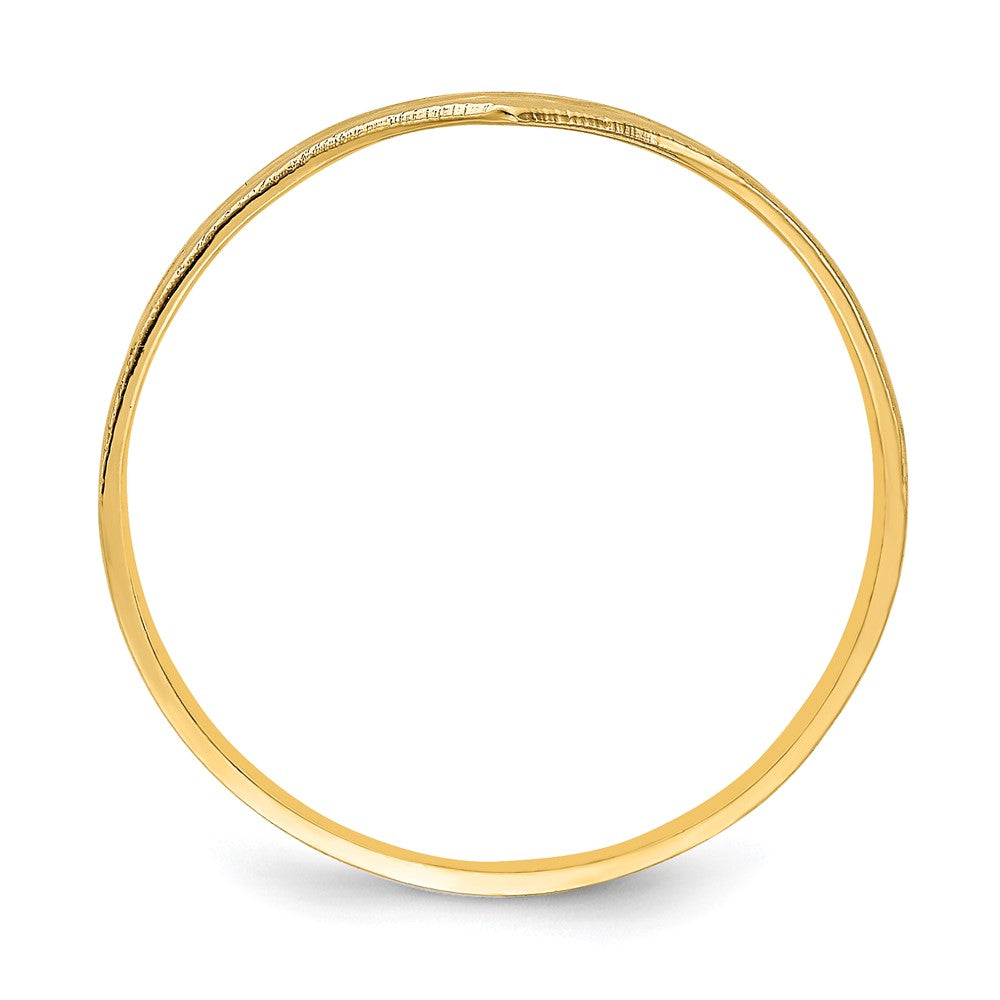 14K Yellow Gold XO V-Shaped with Cut-Out Heart Ring