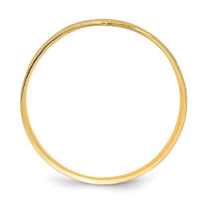 14K Yellow Gold XO V-Shaped with Cut-Out Heart Ring