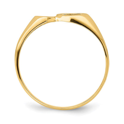 14K Yellow Gold Double Heart Cut-Out Ring