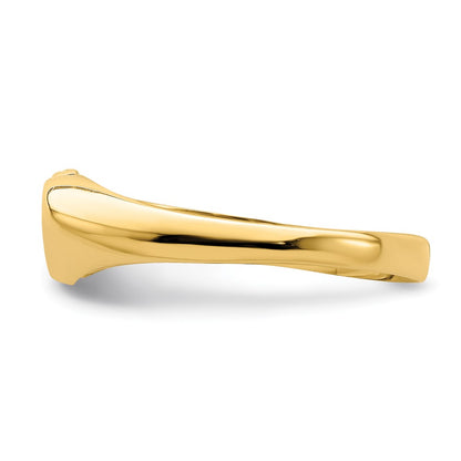 14K Yellow Gold Double Heart Cut-Out Ring