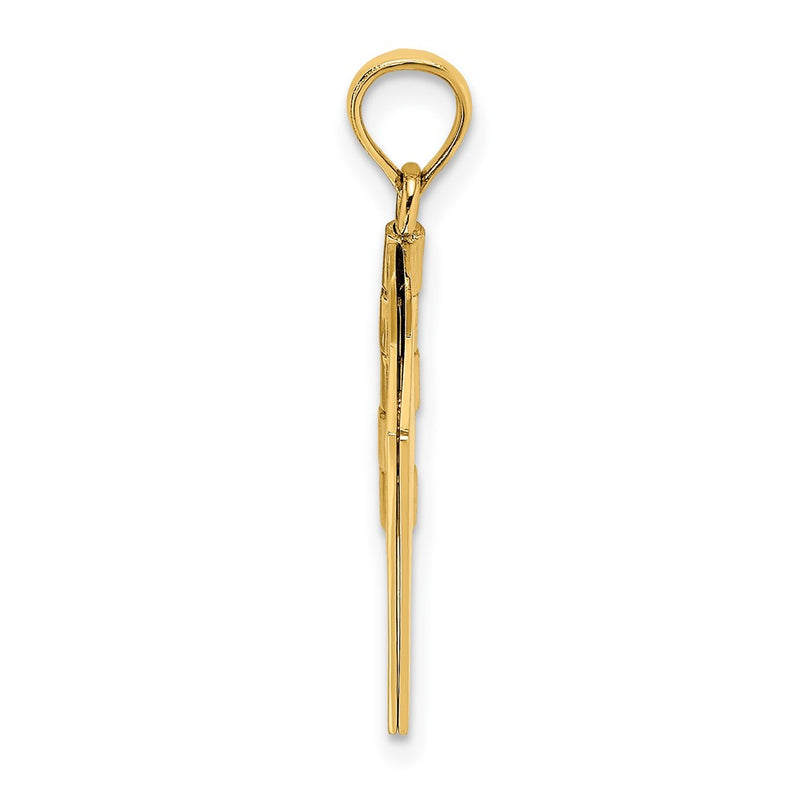 14k Two-tone Gold 3D Enameled LOVING GRANDMA Book Pendant