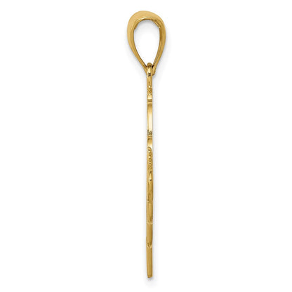 14k Yellow Gold GRANDMA Birthstone Charm Holder Pendant