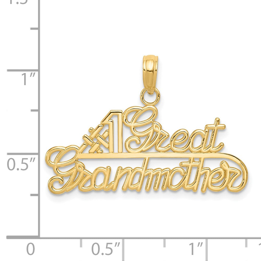 14k Yellow Gold #1 GREAT GRANDMOTHER Charm