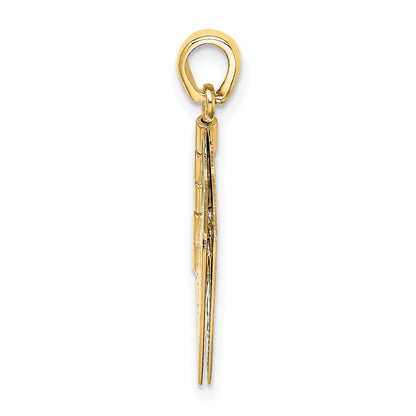 14k Two-tone Goldy & Rose Gold Enameled Special Daughter Charm