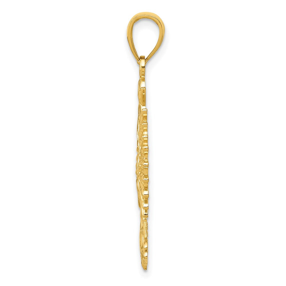 14k Yellow Gold Phoenix Mythological Bird Charm