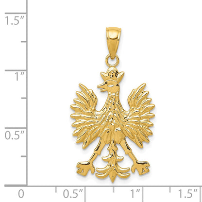 14k Yellow Gold Phoenix Mythological Bird Charm