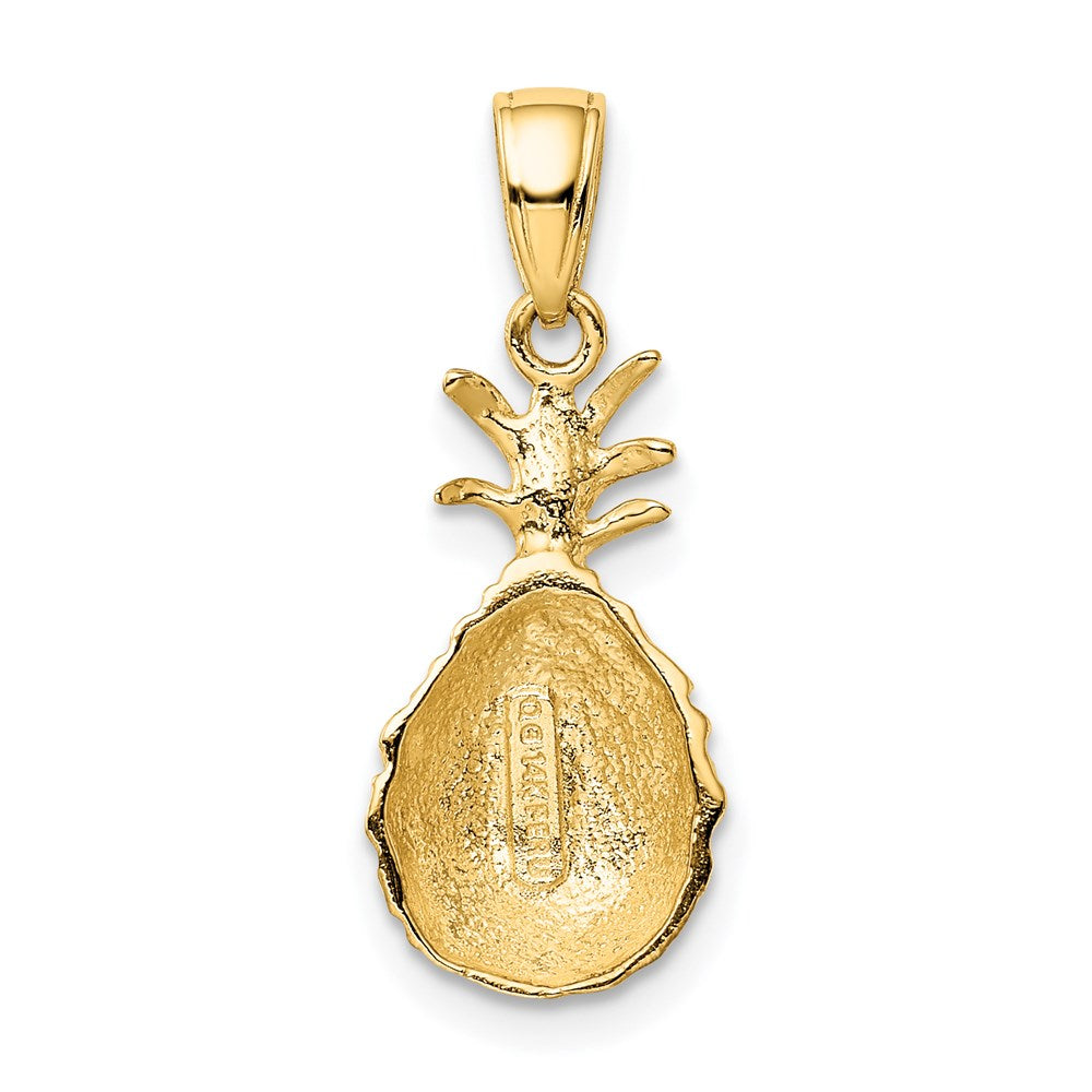 14k Yellow Gold Diamond-cut Pineapple Pendant