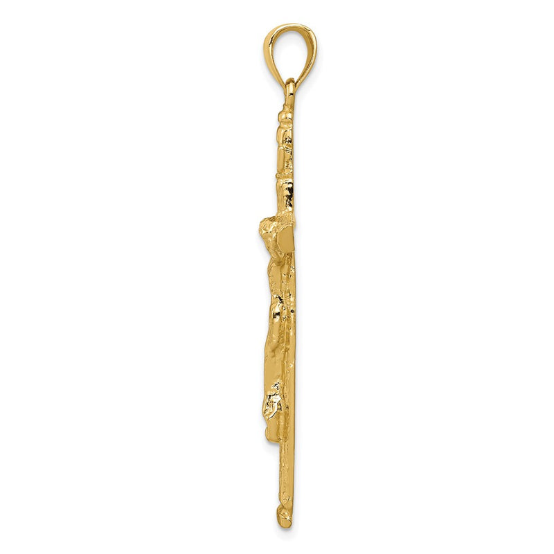 14k Yellow Gold INRI Crucifix Pendant