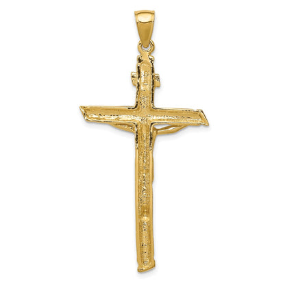 14k Yellow Gold INRI Crucifix Pendant