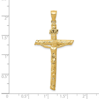 14k Yellow Gold INRI Crucifix Pendant