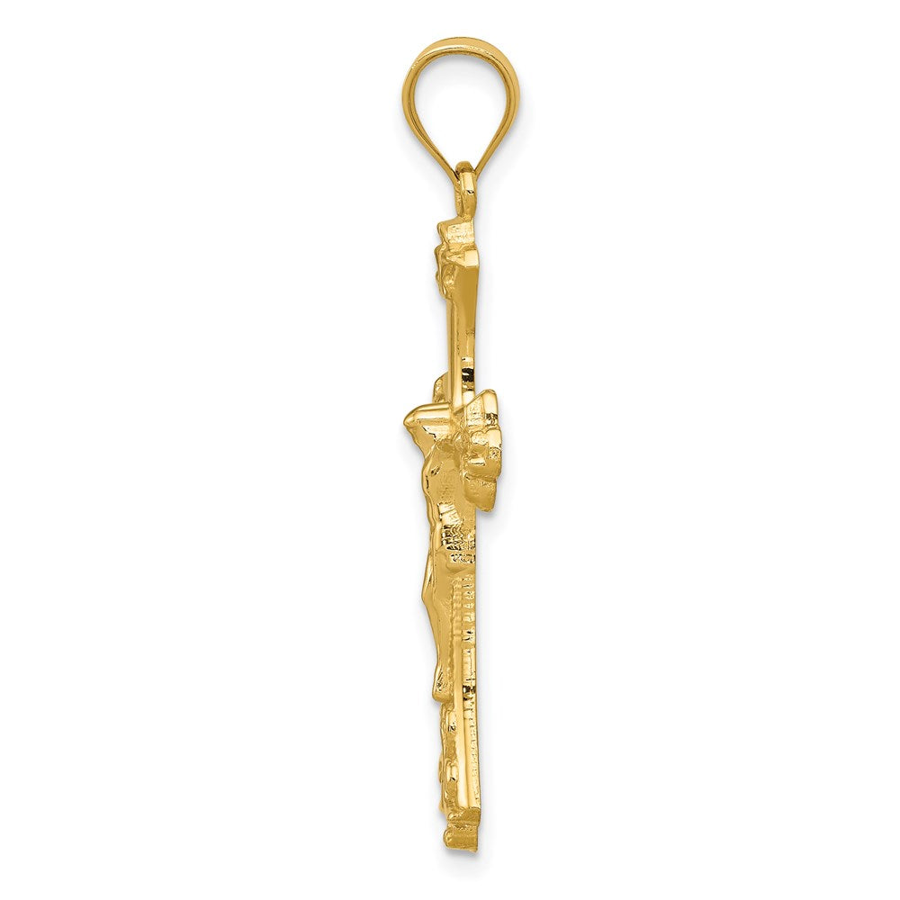 14k Yellow Gold Crucifix Pendant
