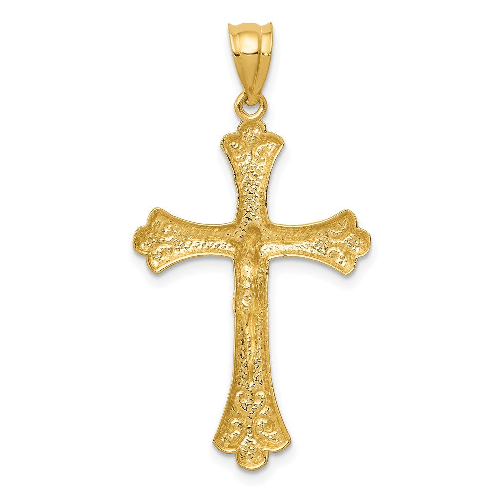 14k Yellow Gold Crucifix Pendant