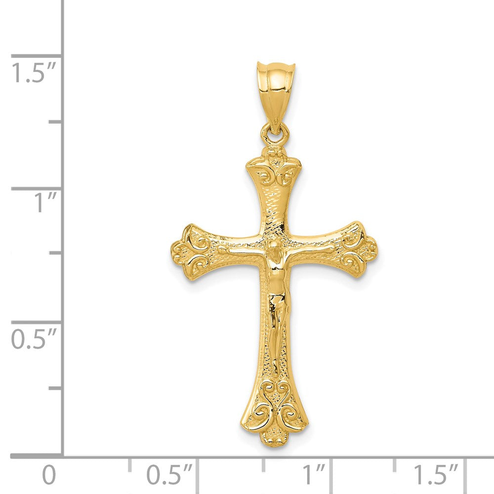 14k Yellow Gold Crucifix Pendant