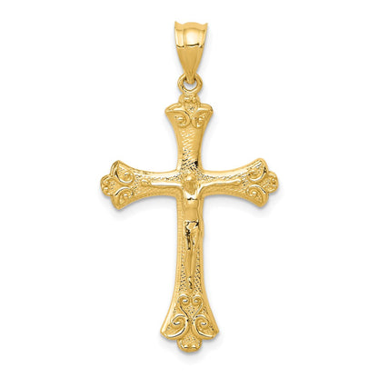 14k Yellow Gold Crucifix Pendant