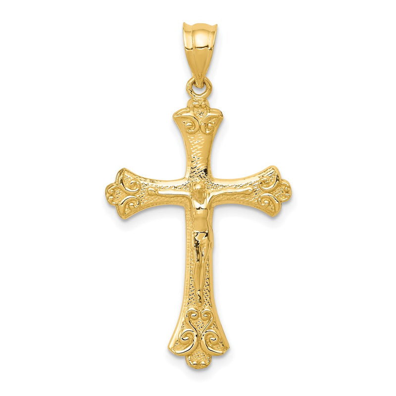 14k Yellow Gold Crucifix Pendant