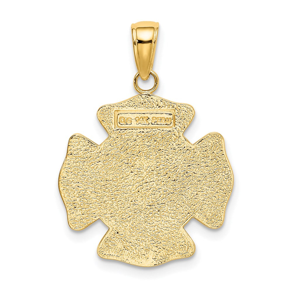 14k Two-tone Gold Saint Florian Medal Pendant