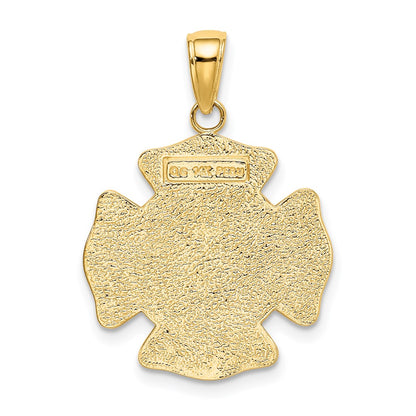 14k Two-tone Gold Saint Florian Medal Pendant