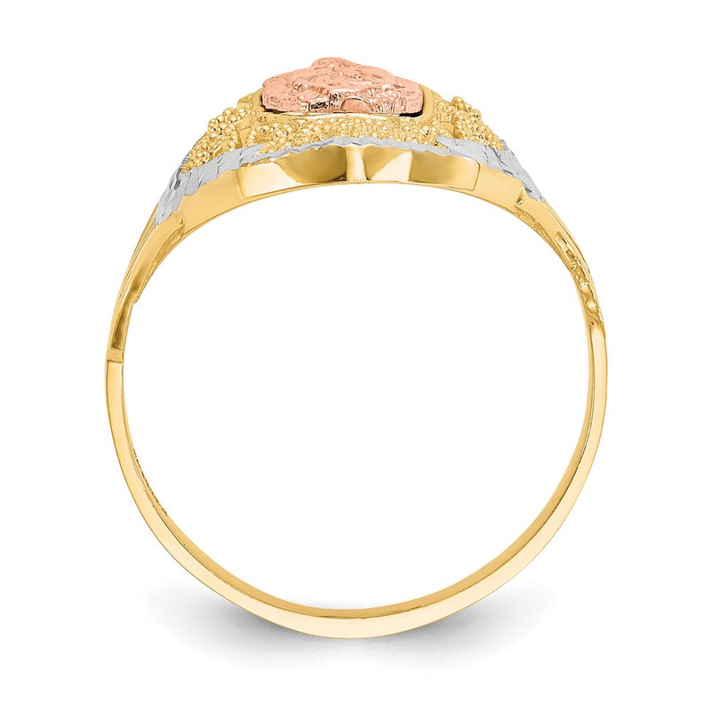 14k Two-tone Gold w/White Rhodium Filigree Guadalupe Ring