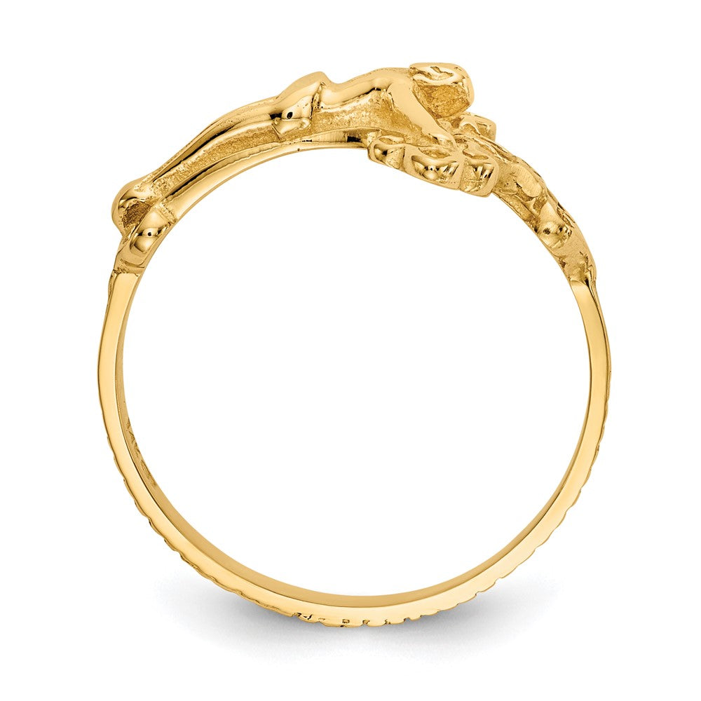 14K Yellow Gold Crucifix Ring